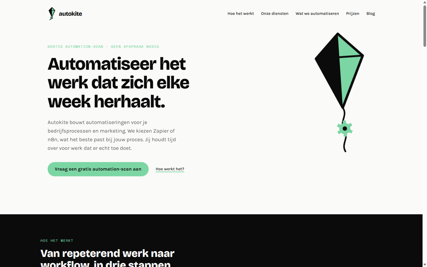 Screenshot van autokite.nl