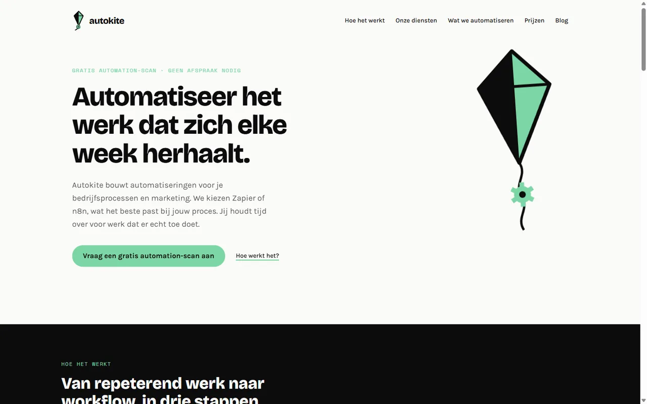 Screenshot van autokite.nl