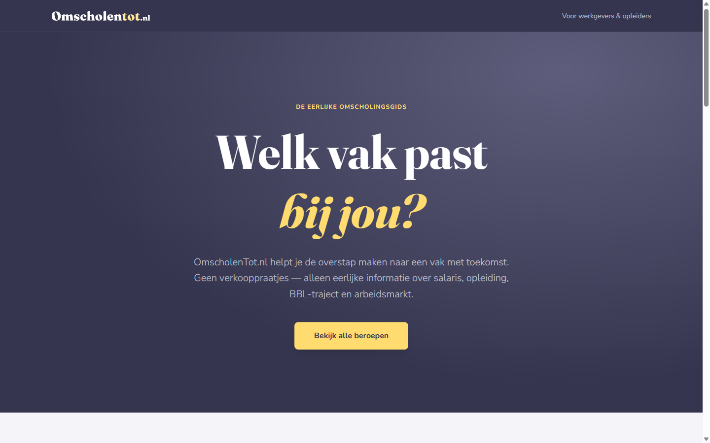Screenshot van omscholentot.nl